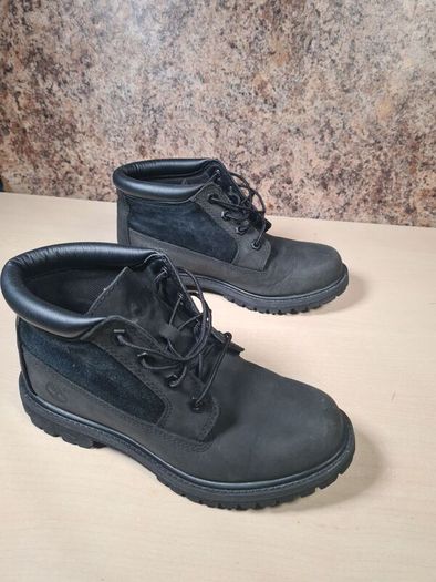 womens Timberland  NELLIE CHUKKA boots Black leather waterproof ankle boots Size UK 5.5 EU 38.5