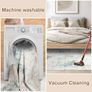 Extra Large Rugs for Living Room 160x230cm Beige Washable Carpet Rugs with Rubber Backing Non Slip Kids Carpet for Bedroom Playroom Nursery Dining Room Image 5
