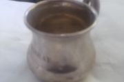 a sterling solid silver christening  cup