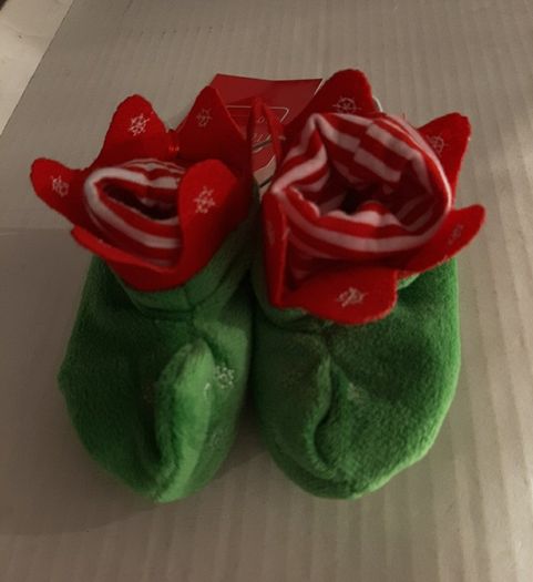 New baby booties and 2 pairs mittens
