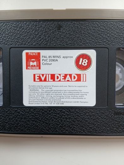 Evil Dead 2 Kiss Your Nerves Goodbye Film On Large Box Rental Version (Not Ex Rental)