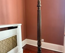 Vintage Carved Mahogany Wood Floor Lamp