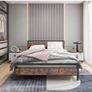 King Size Bed Frame with Wood Headboard Image 10