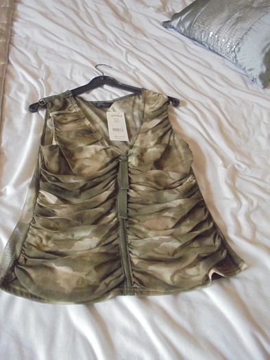 Khaki Sleeveless Top for Sale