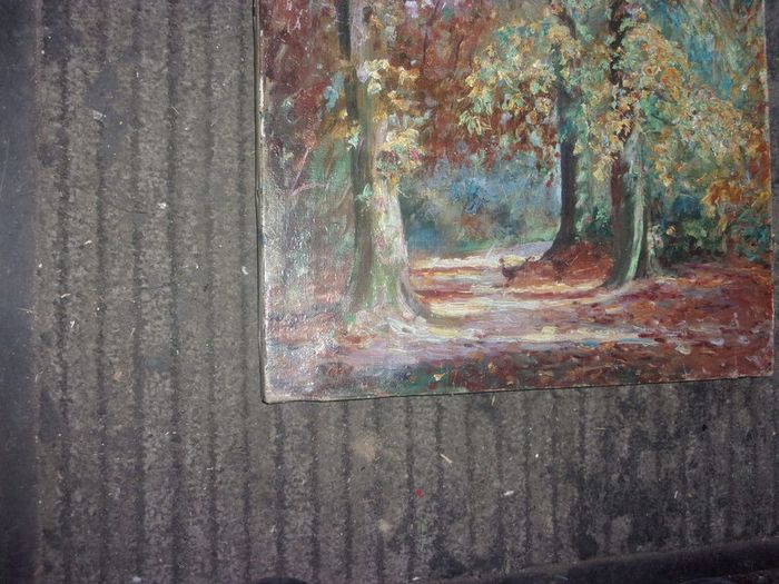 oil painting on canvas of a forest by daly