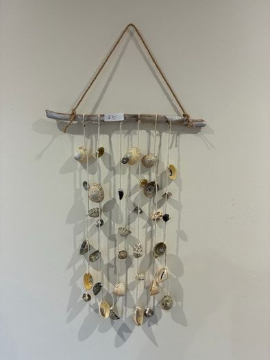 Homemade seashell decor