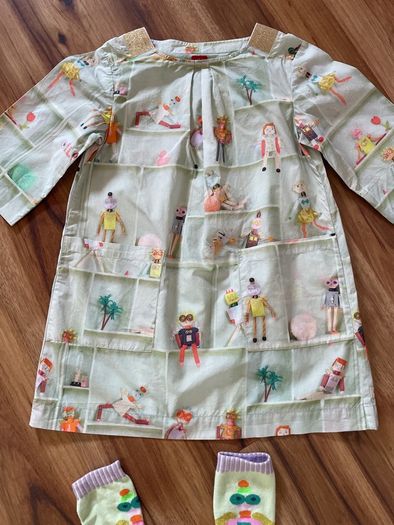 Oilily Douwe dress age 6 with matching socks excellent condition!!!