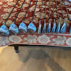 Full set of golf clubs and bag