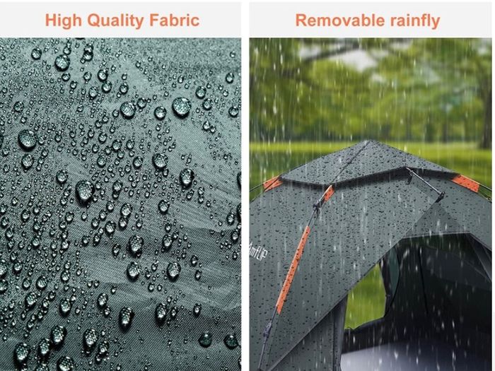 Camping Tent Automatic 3 Man Person Instant Tent Pop Up Ultralight Dome Tent 4 Seasons Waterproof & Windproof Camping Tent with Removable Outer Tarpaulin, Double Layers (FREE POSTAGE)