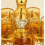 Vintage Venetian Murano Amber Glass Decanter Set Image 4