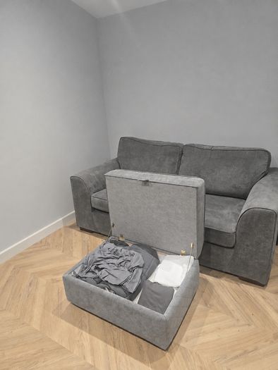 DFS Orka 2 Seater Sofa Bed & Storage Footstool