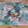 ArtH2o 2025 Lucky Fish, A3 Mixed Media Acrylic on 300gsm Aquarelle Paper Image 2