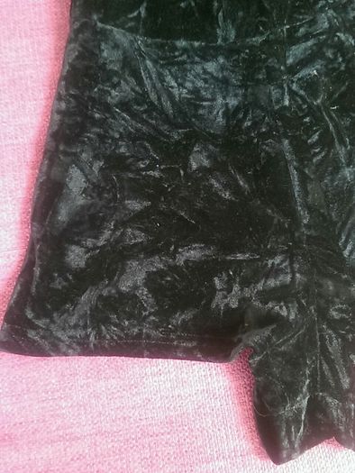 Black Velvet Strappy Playsuit. Size 8