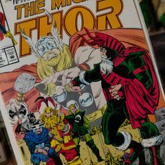 The Mighty Thor #454 The Warriors Three Die At Dawn ! 1992 ! by Marvel !