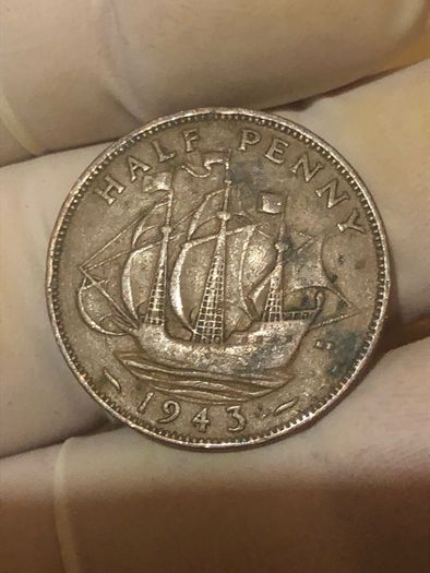 George VI half penny  x 36 Pictures