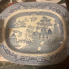 Blue willow platter free postage