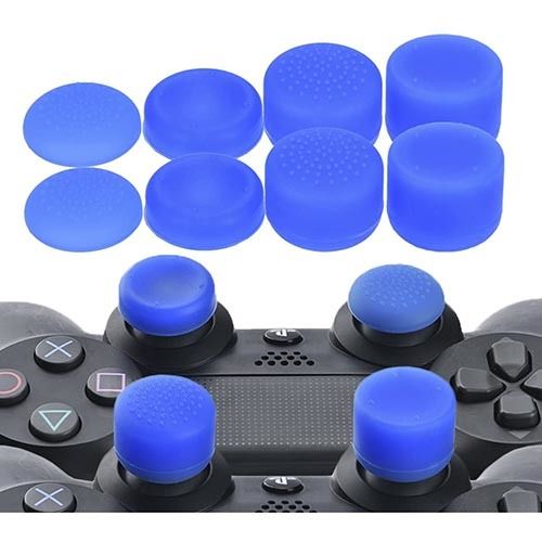 Nintendo Switch Pro Xbox One PS4 Controller Silicone Thumb Stick Grips PlayStation Blue