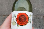 Vintage wine bottle with label Irish Tawny wine