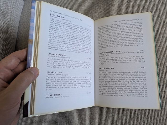 Trout & Salmon Loughs of Ireland - Peter O'Reilly - 1992 Fishing Guide