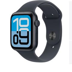 Apple Watch SE 3 (GPS, 2025) 44mm Midnight Aluminium Case with Midnight Sport Band - M/L