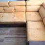 Corner Sofa Bed  Mustard Gold, Recently Cleaned, with Bedding Storage Box Image 2