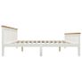 Bed Frame with 2 Drawers White Solid Pine Wood 160x200 cm Image 5