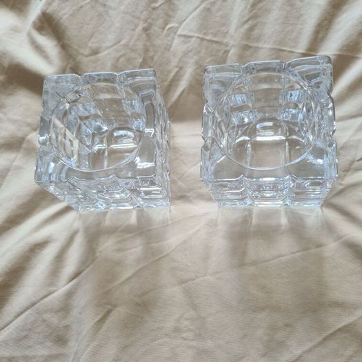 Glass Tealight Candle Holders X 2