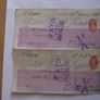 Lot Of Old Ulster's Bank Cheques From (1892-1895) Image 5