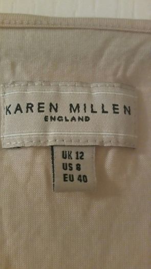 Karen millen red and beige top