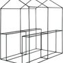 Foil Greenhouse Tomato House Plant House with 4 Shelves Roll-Up Door Image 3
