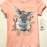 Girls Pink with Cute Bunny T-Shirt Age -10/11 (146cm) Image 2