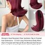 12 inch Burgundy Hair Extensions Image 3