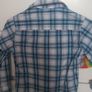 White blue grey checked boy s shirt 110 cm Image 3