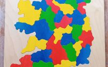 Map of Ireland wooden jigsaw