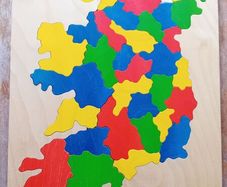 Map of Ireland wooden jigsaw