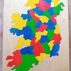 Map of Ireland wooden jigsaw