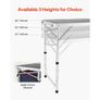 Camping Kitchen Table, Folding Outdoor Cooking Table, 3 Adjustable Height, Aluminum Lightweight Portable Cook Station Image 5