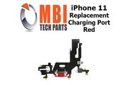 iPhone 11 Replacement Charging Port Dock Connector Flex Cable Mic Red