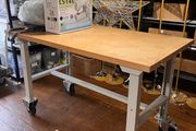 Workshop Fit-Out - Blue Racking &amp; 3 Worktables