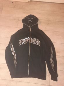 Full zip hoodie with rhinestone design