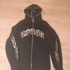 Full zip hoodie with rhinestone design