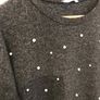 Zara Pearl Detail Charcoal Knit size S Image 4