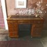 Victorian antique walnut pedestal desk Image 6