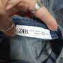 zara denim and lace dress Image 5
