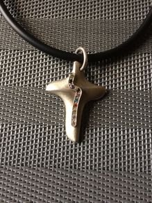 Jeweled Sterling Silver Cross