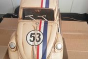 Volswagen Beetle Tin Plate Model Herbie No.53 Rally Car Metal Display