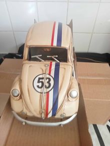 Volswagen Beetle Tin Plate Model Herbie No.53 Rally Car Metal Display