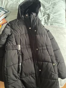 NEW girls black belted coat