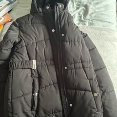 NEW girls black belted coat