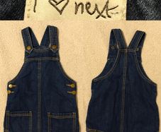 Next Blue Denim Dungaree Dress